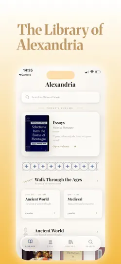 Captura de pantalla de Alexandria en iPhone 1