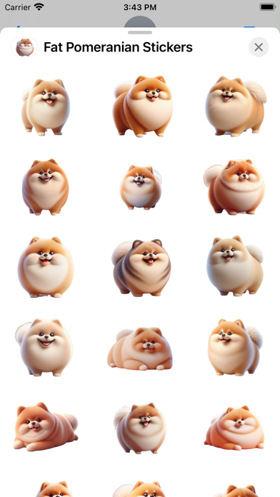 Screenshot 2 of Fat Pomeranian Stickers App