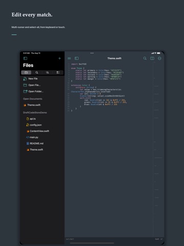 DraftCode: Code & Text Editor iPad screenshot 7