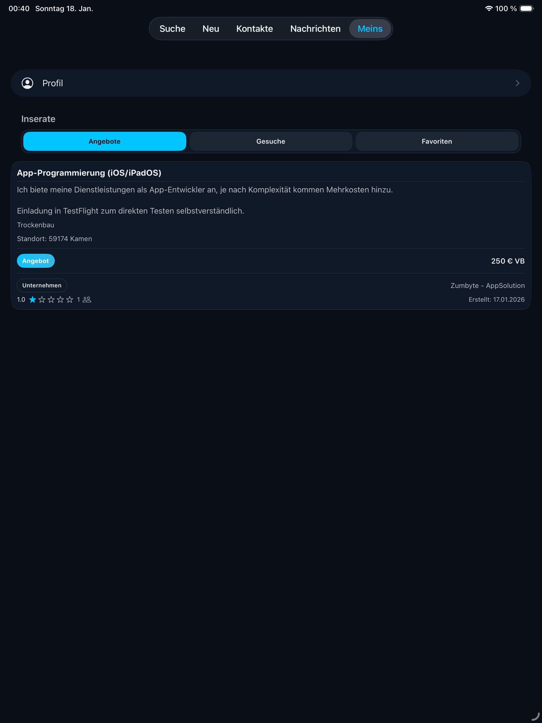 SubWerk - Gewerbe Marktplatz Screenshot