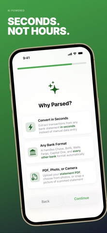 Bank Statement Converter Parse iPhone screenshot