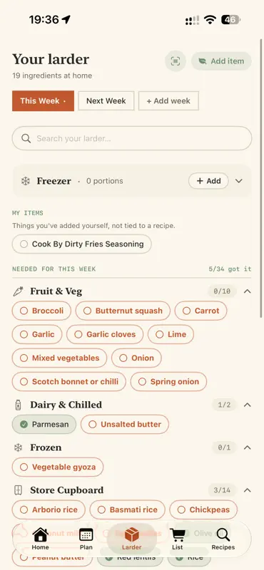 Larder: Family Meal Planner screenshot 3 of 4