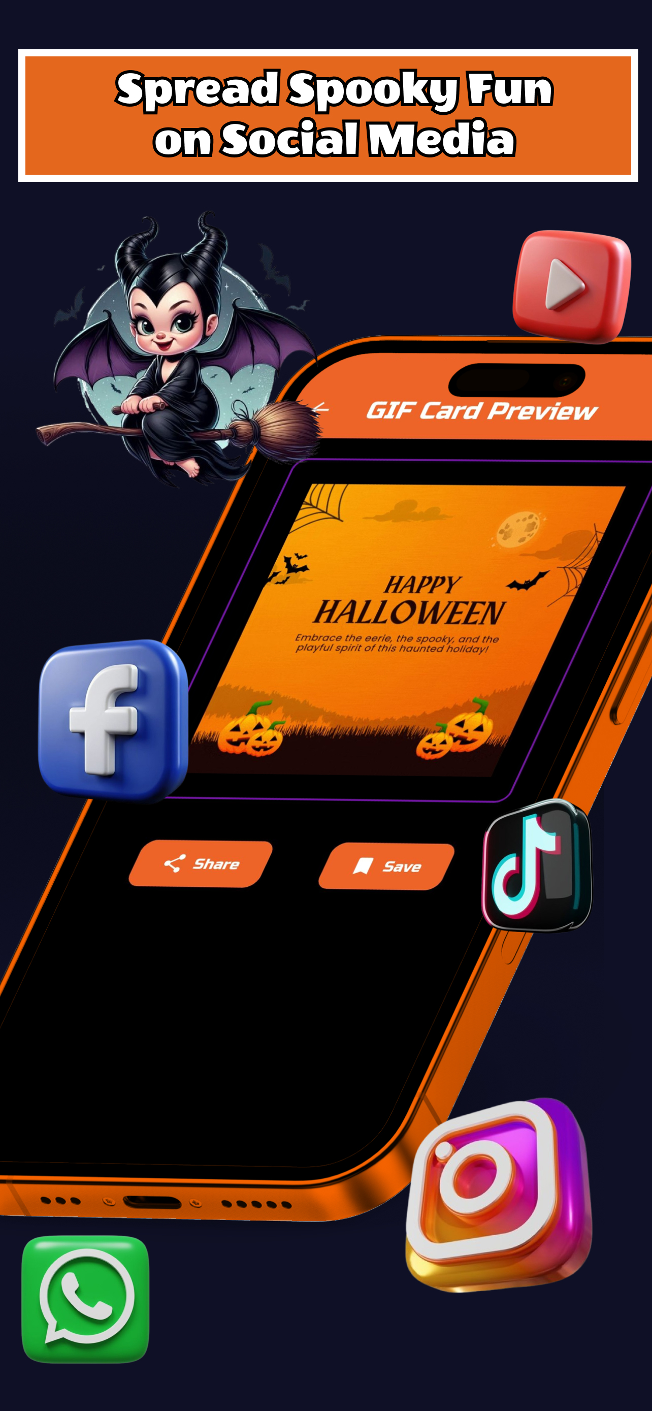 Halloween Wishes & DP Maker screenshot 7