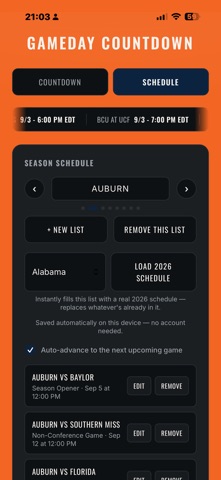 Gameday Countdown screenshot 5