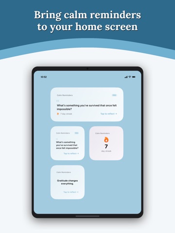 Calm Reminders & Journal iPad screenshot