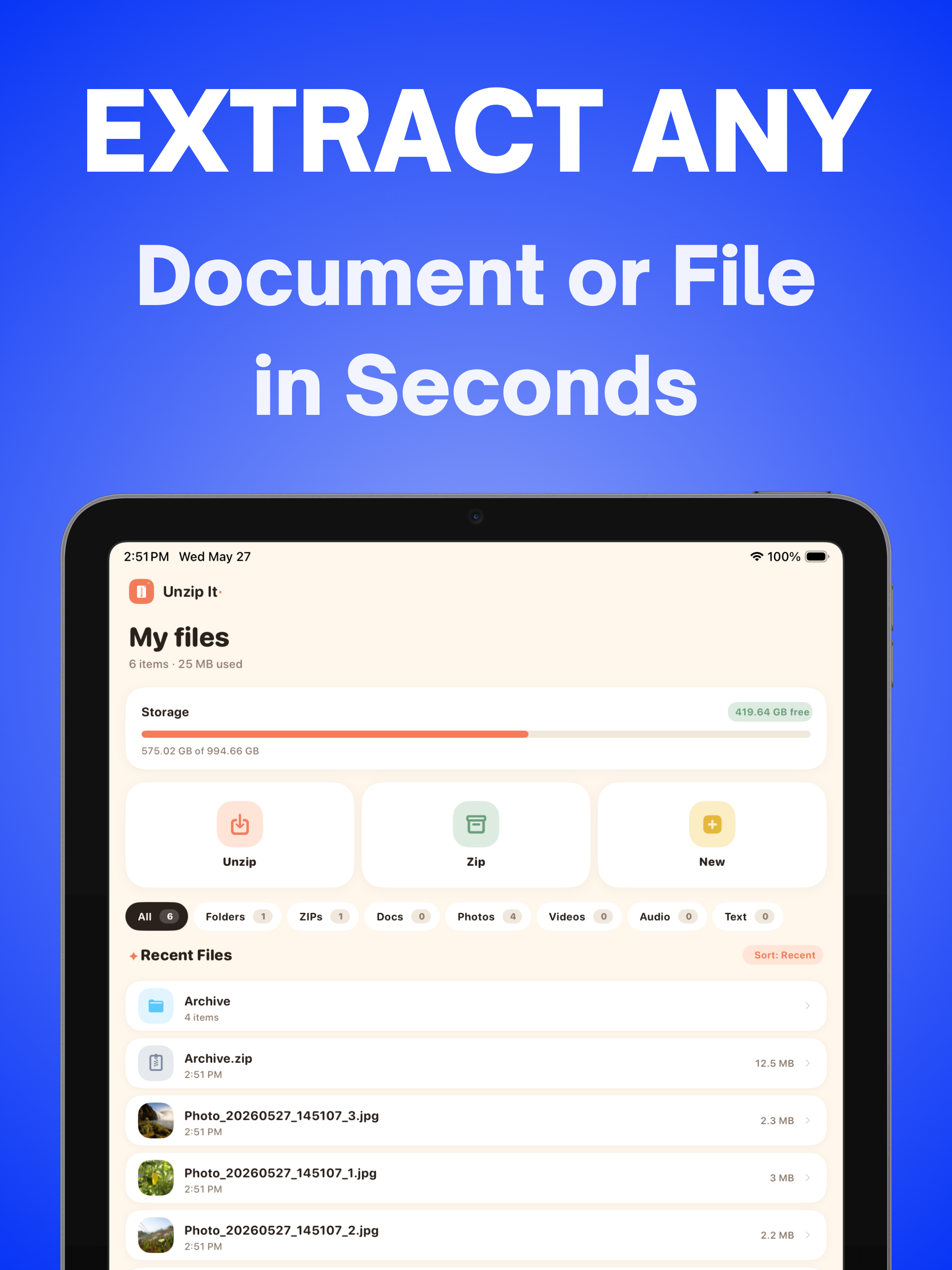 Unzip It Zip 7Z File Extractor screenshot 10