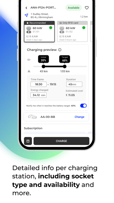 Daloop EV Charging Screenshot