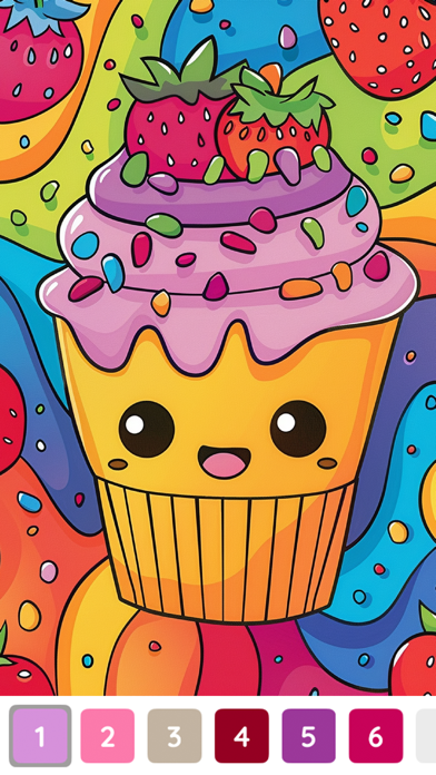 Coloring Cupcake By Number ! Screenshot