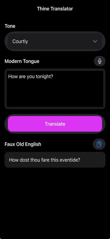 Thine Translator screenshot 3 of 3