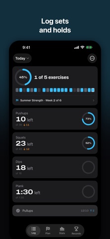 Rung: Calisthenics Tracker iPhone screenshot