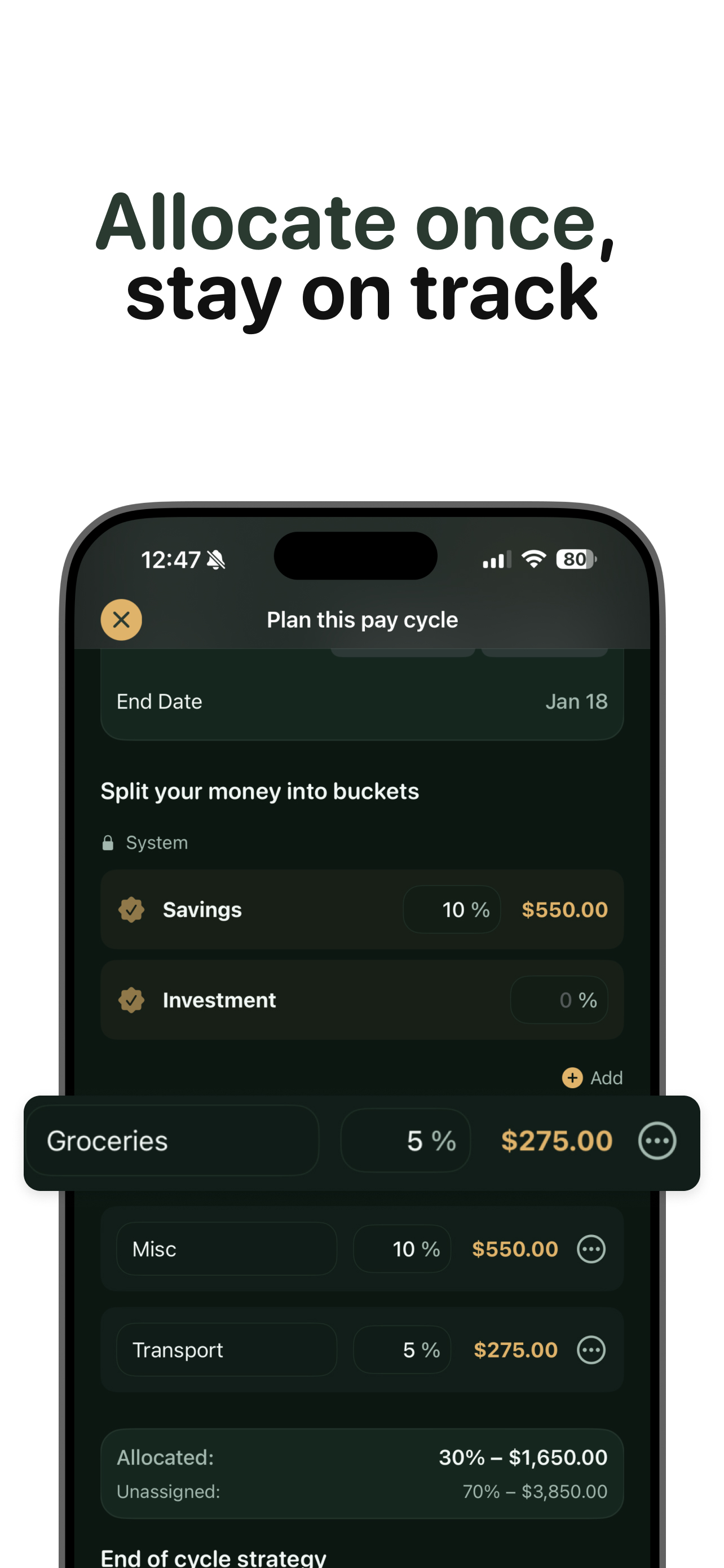 Simple Budget - GrowStash