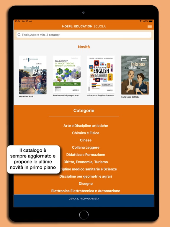 Catalogo Hoepli Scuola iPad screenshot