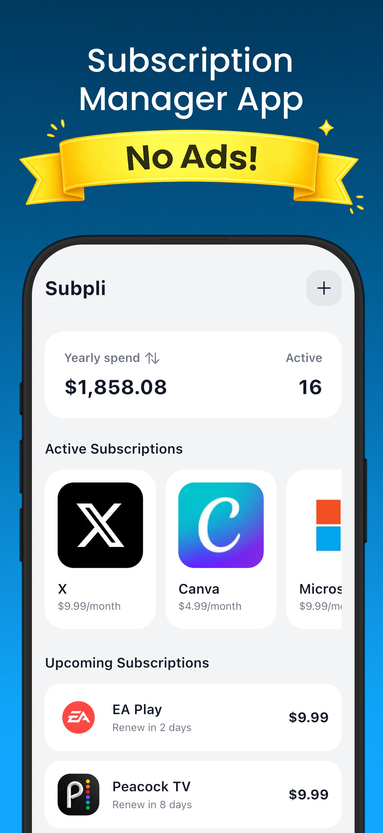 Subscription Manager - Subpli