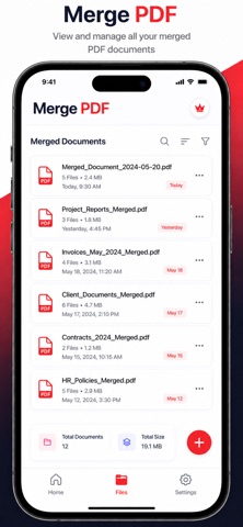 Merge PDF: PDF Combiner & join iPhone screenshot