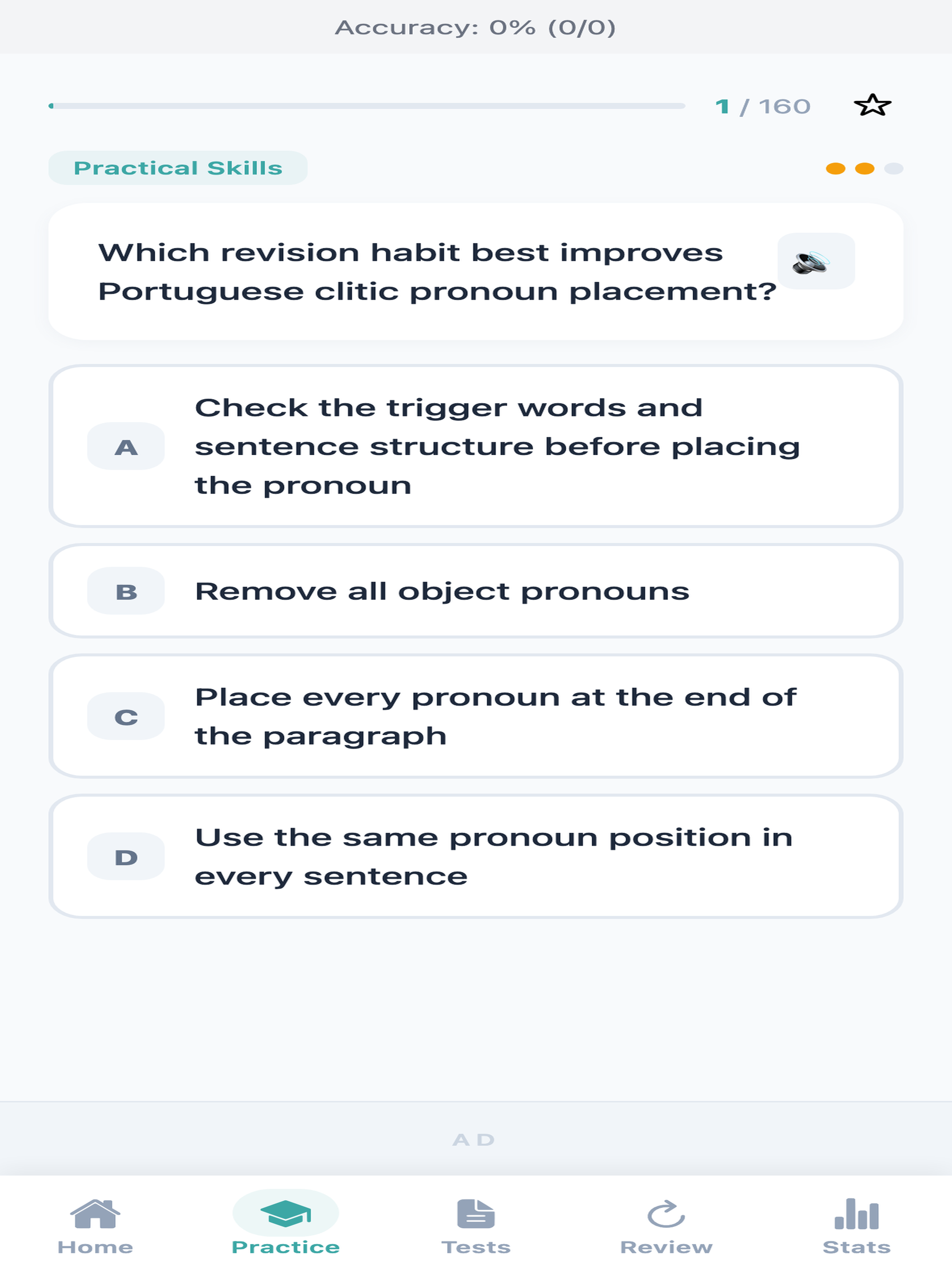 Portuguese Grammar Practice
