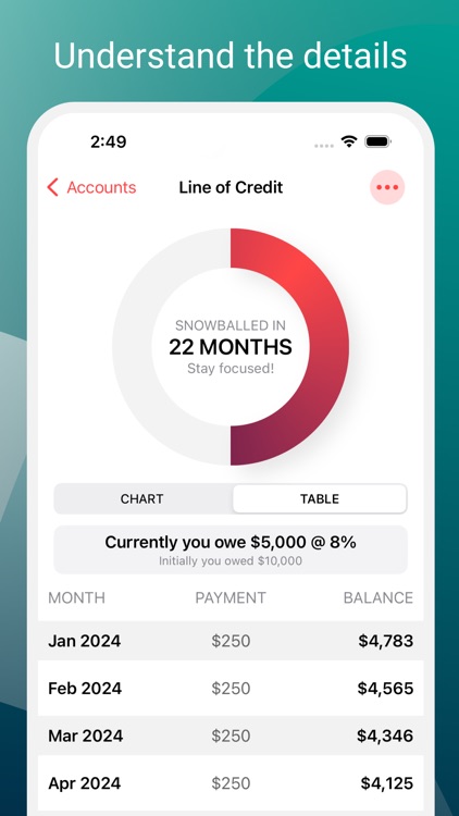 Debt Zero: Snowball Calculator screenshot-3