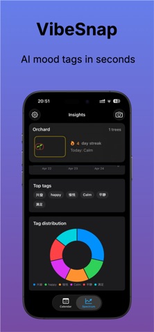 VibeSnap · Mood Garden iPhone screenshot