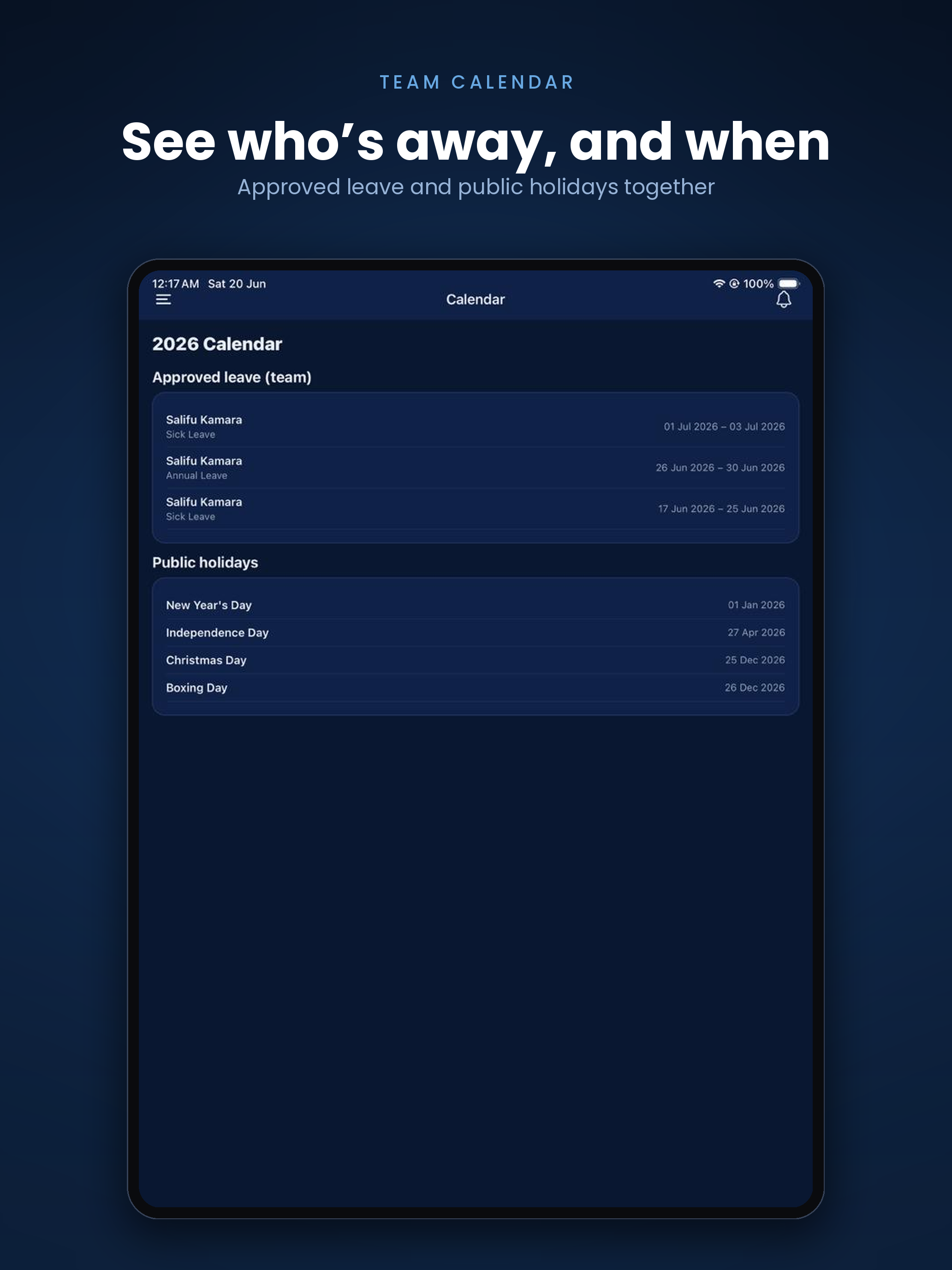 Leave & Absence Tracker screenshot 8