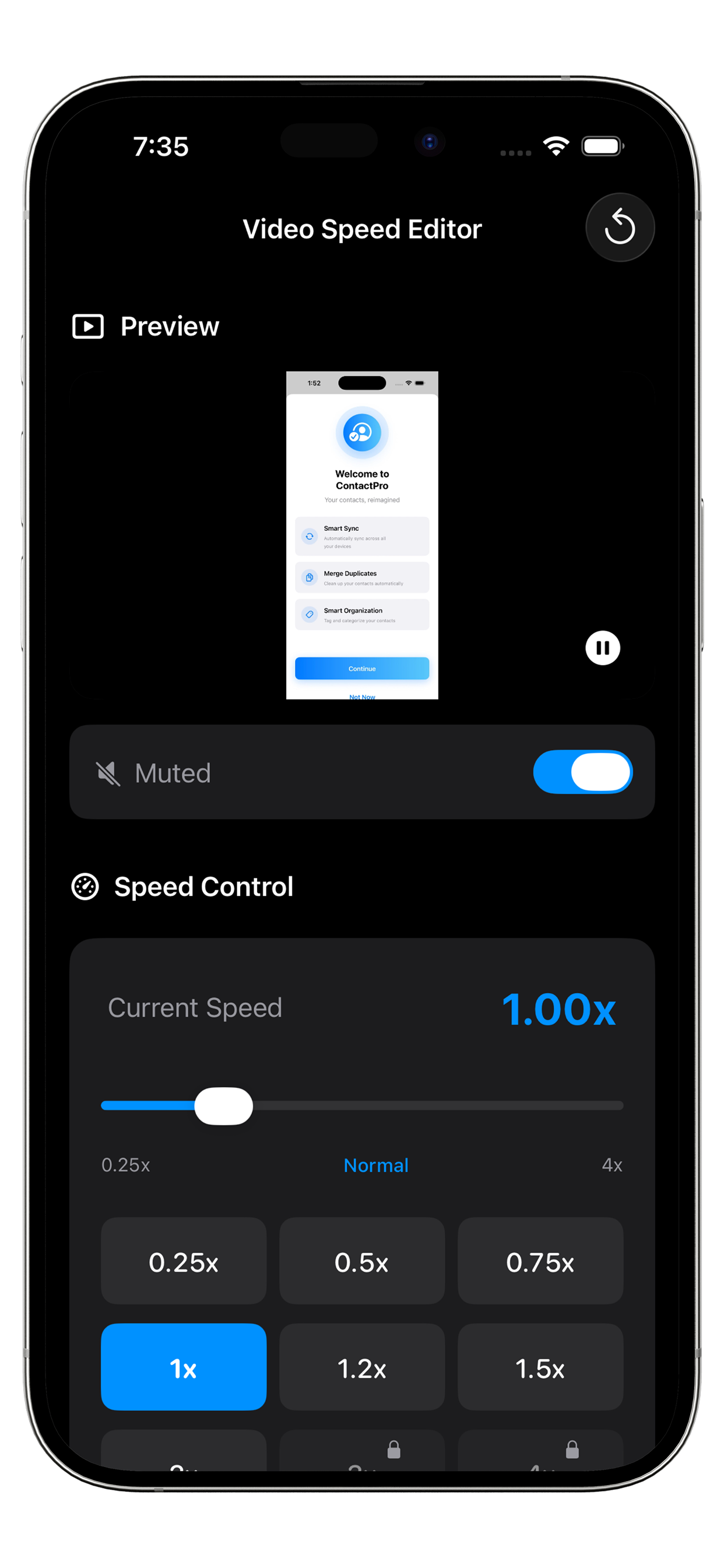 Change Video Speed
