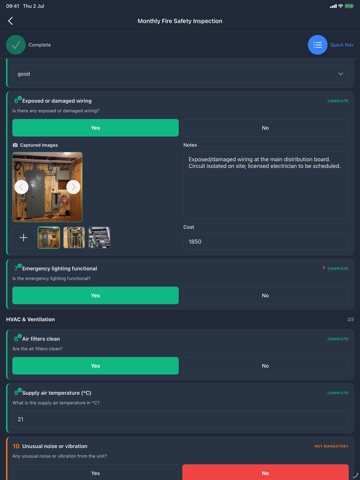 PremInspect iPad screenshot