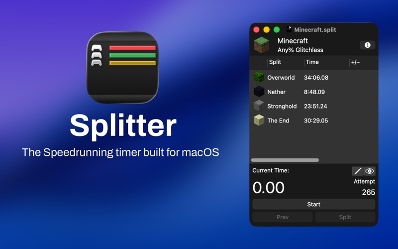 Screenshot #1 pour Splitter - Speedrun Timer