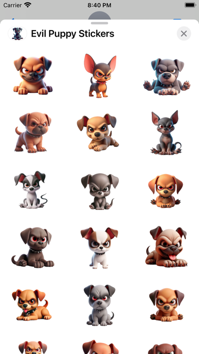 Screenshot #1 pour Evil Puppy Stickers