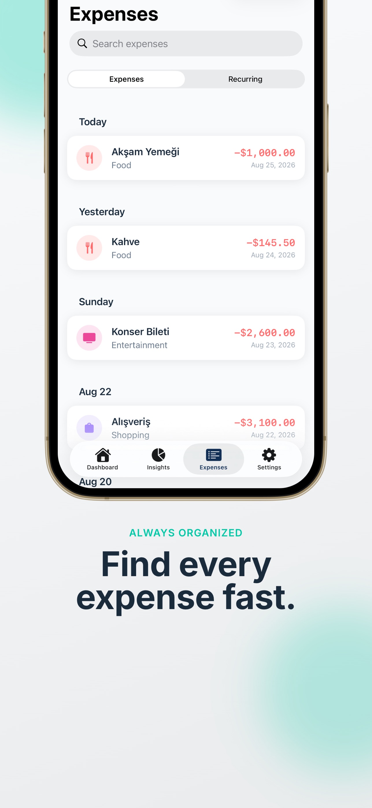 Screenshot 5 of Expensia – Expense Tracker