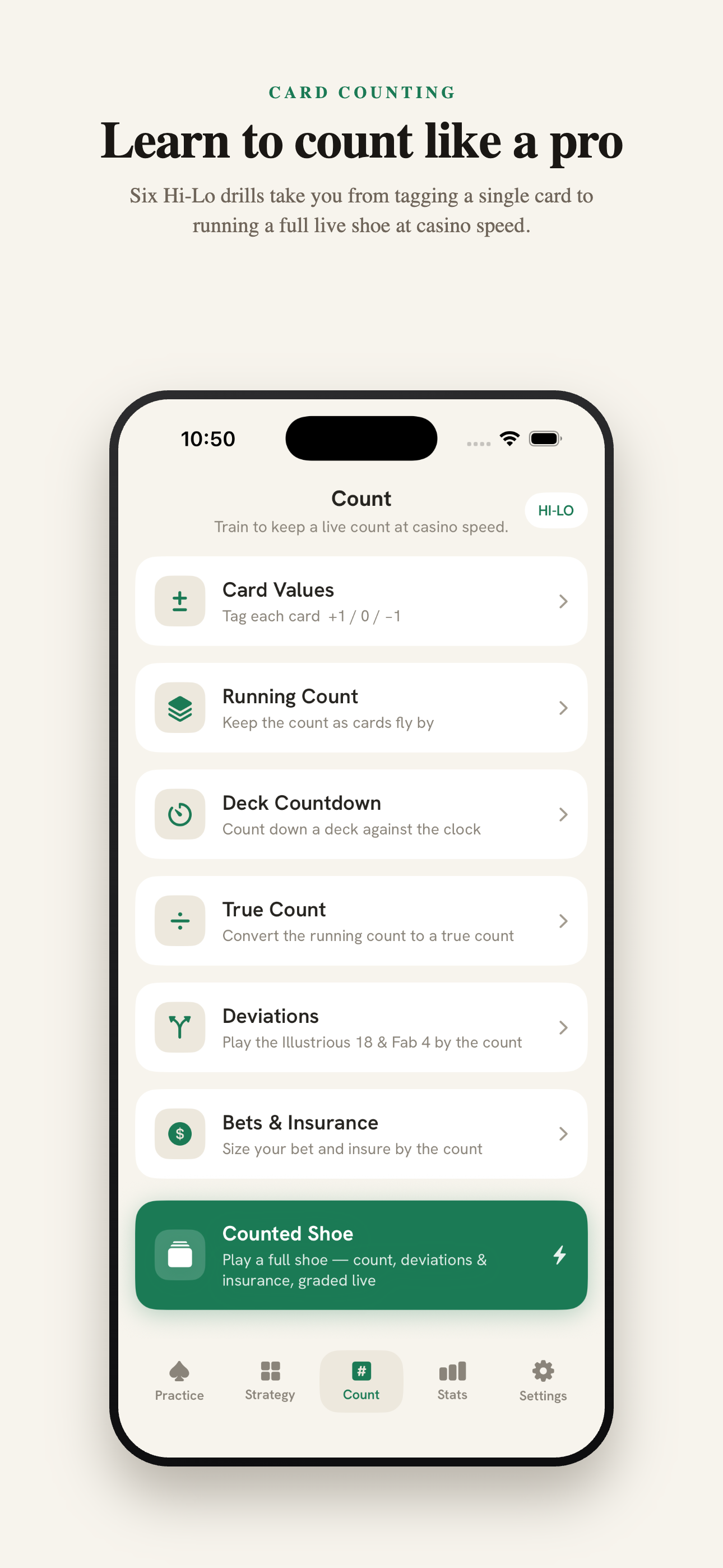 TwentyOne: Blackjack Trainer screenshot 3