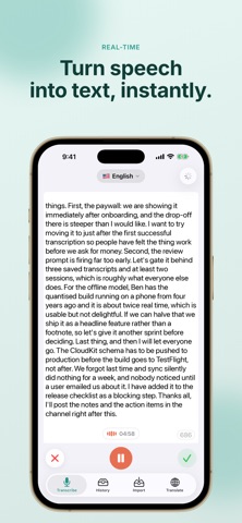 Voice to Text AI Transcriber app screenshot