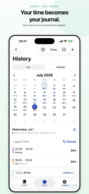 RareTap – Time Clock & Journal screenshot 2