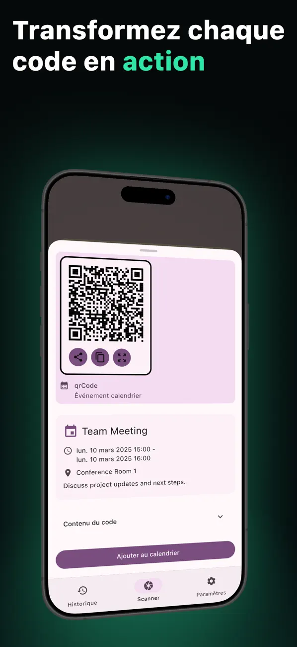 Screenshot #2 pour QR Code & Code-barres Scanner