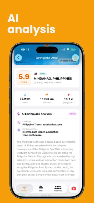 Sismik: Earthquake Tracker iPhone screenshot 3