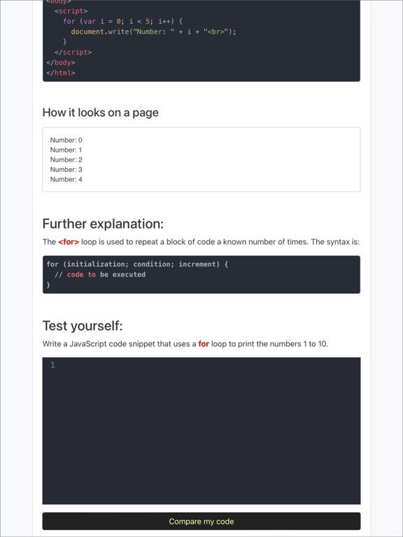 Screenshot #6 pour Learn Javascript for Beginners
