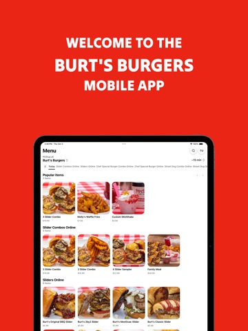 Burt's Burgers iPad screenshot
