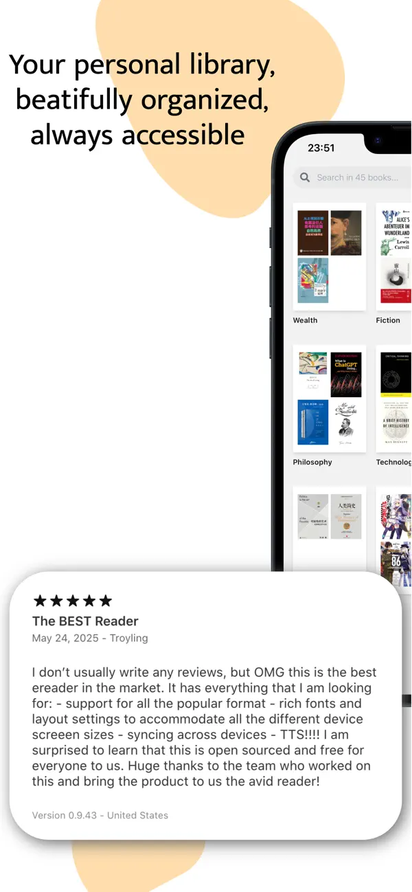 #1. Readest - eBook Reader (iOS) By: Bilingify LLC