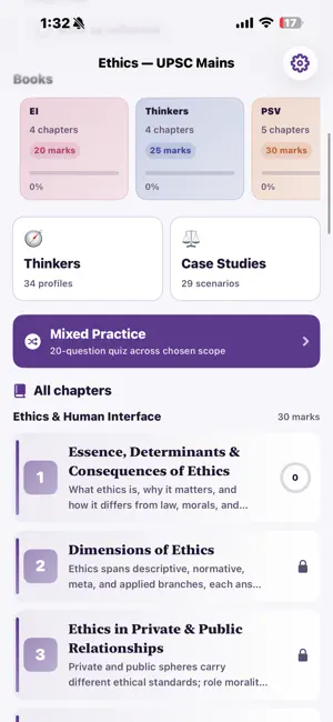UPSC CSE Mains Quiz screenshot 2