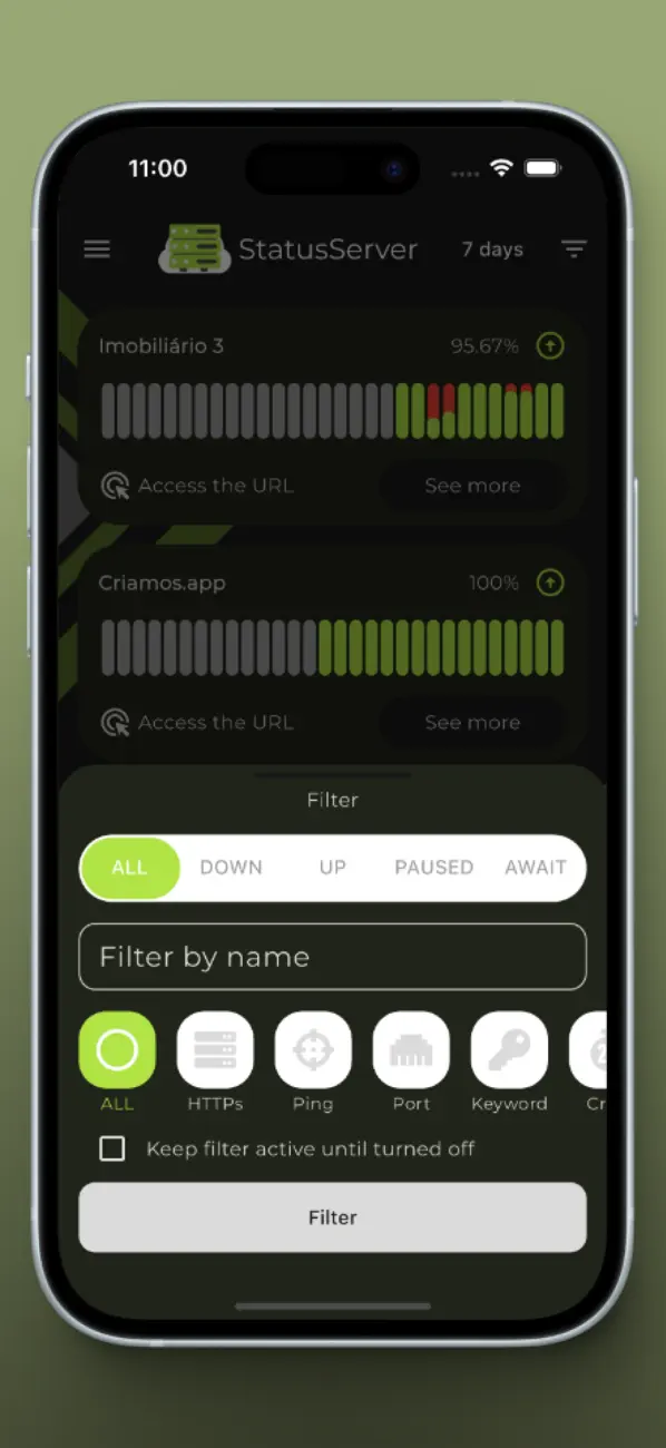 #2. Status Server Online (iOS) Podle: Steeve bernard Barthelemy