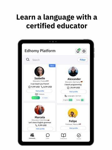 Edhomy Platform iPad screenshot