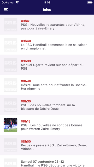 Paris Foot News Screenshot