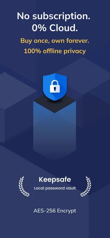 KeepSafe:Local Password vault screenshot 1 of 6