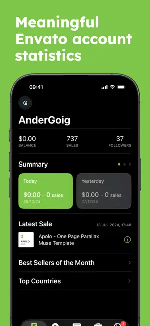 Eden - Envato Sales Tracker screenshot 1