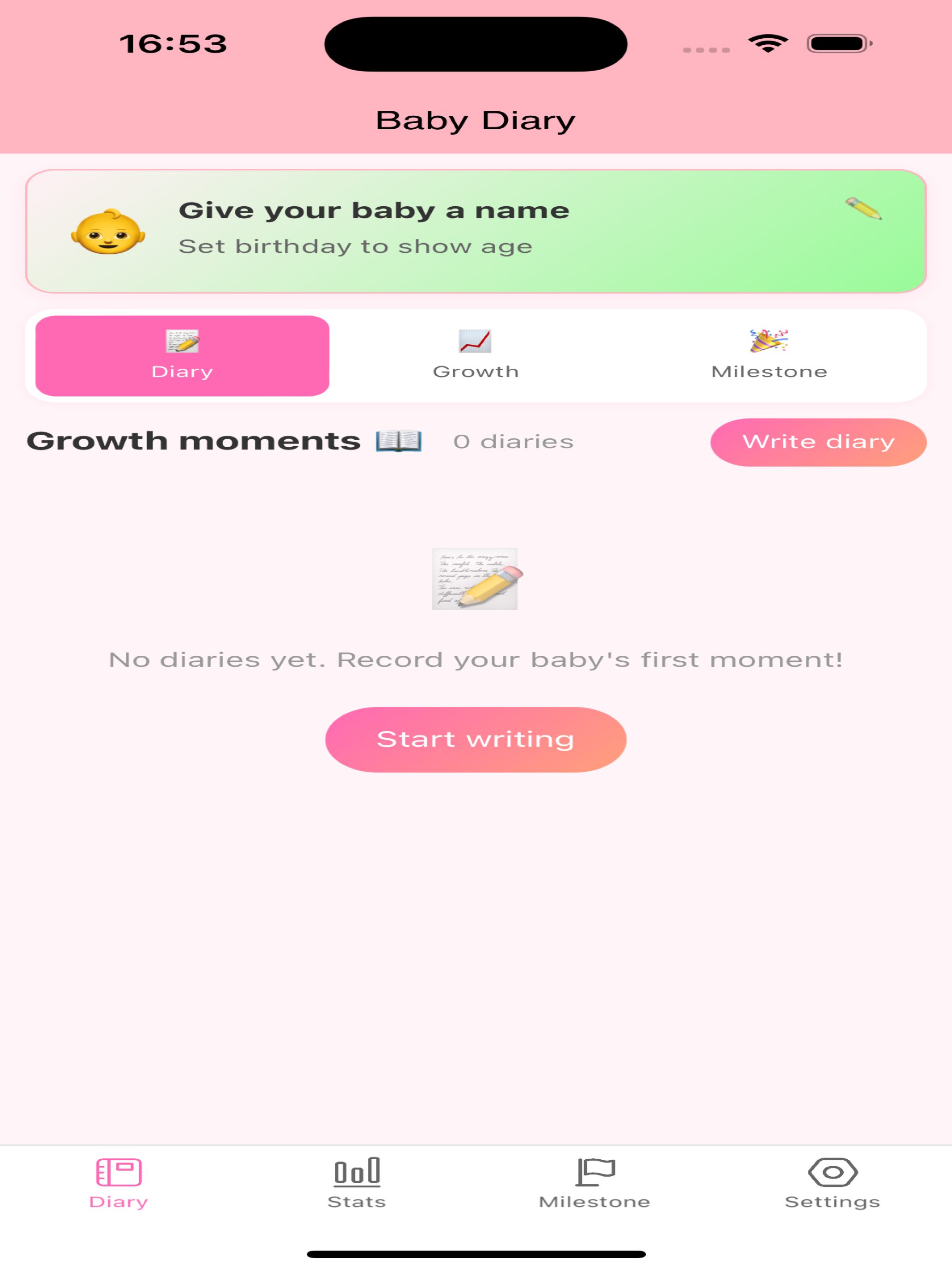 Baby Diary Growth Milestone screenshot 6