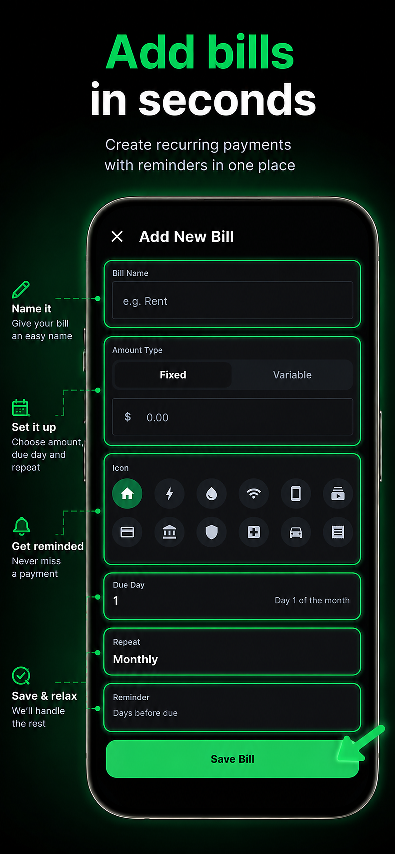 Bill Check: Monthly Bills screenshot 4