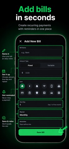 Bill Check: Monthly Bills screenshot