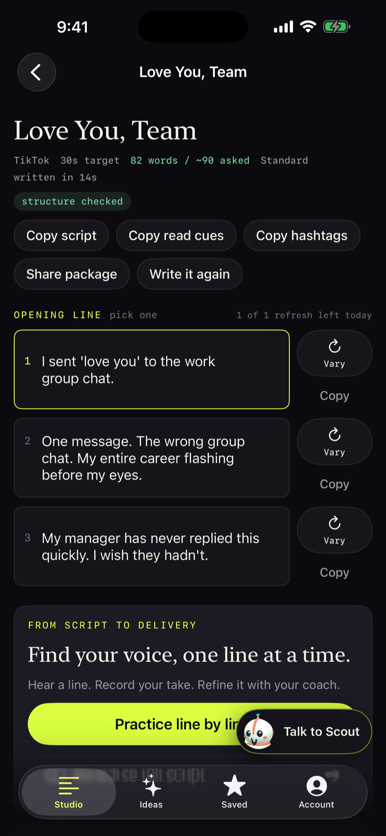 Screenshot 2 of ScriptSeen
