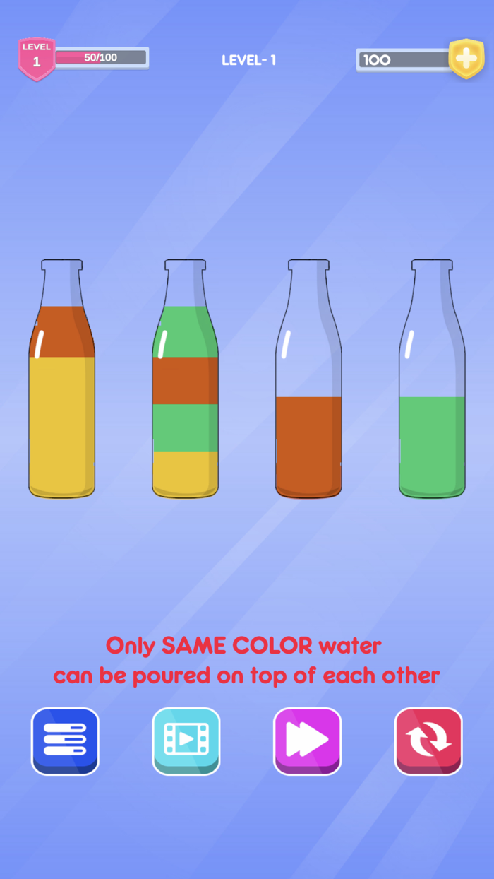 Water Sort Sort Colors Puzzle