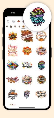 Thanksgiving Animated iSticker screenshot