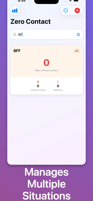 Zero Contact: Breakup Tracker Screenshot 5 of 6