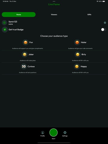 Live Fame iPad screenshot