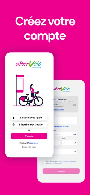 alterVélo libre service screenshot 2